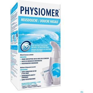 Physiomer - Neusdouche - inclusief 6 zakjes zeezout - 240 ml