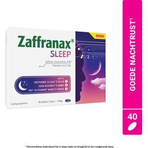 Zaffranax® Sleep 40 Tabletten - Slaap, Vermoeidheid, Stressmomenten