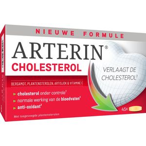 Arterin® Cholesterol 45 Tab Zonder Rode Gist Rijst/Statines & Goede Tolerantie