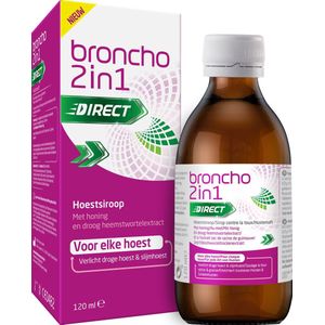 Broncho 2 In 1 Adult Hoestsiroop Sinaasappelsmaak 120ml– Droge Hoest, Slijmhoest