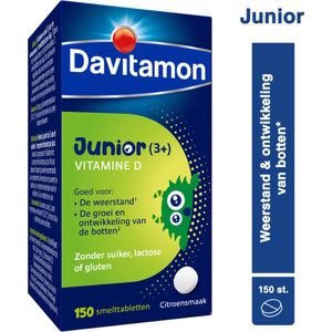 Davitamon® Junior Vitamine D 150 Smelttabletten - Vanaf 3 Jaar Citroensmaak