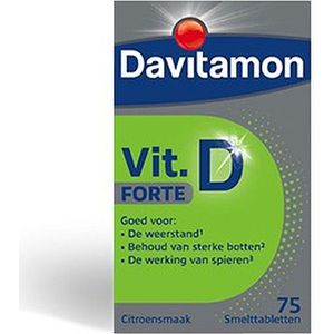 Davitamon® Vitamine D Forte Smelttablet Citroensmaak: Weerstand, Botten, Spieren