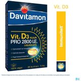 Davitamon® Vitamine D3 Kuur Pro 2800 I.E. Liquidcaps VEGAN – Weerstand, Botten, Spieren