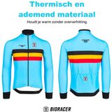 Bioracer - Belgium Icon Tempest - Fietsshirt - Blauw - Lange Mouwen