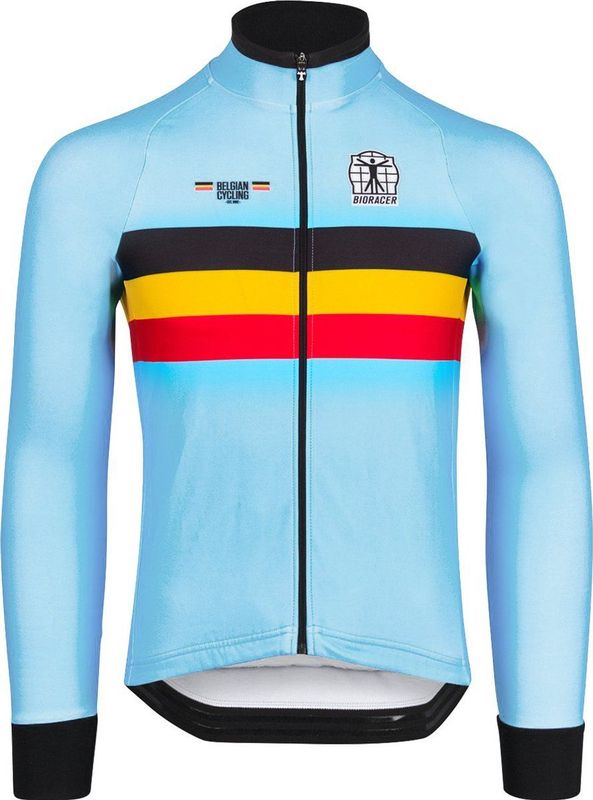 Bioracer - Belgium Icon Tempest - Fietsshirt - Blauw - Lange Mouwen