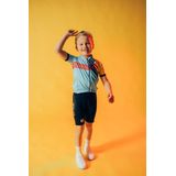 BIORACER Fietsshirt Kids - Officieel Team Belgium 2024 Olympische Editie - Model 'Icon' - Blauw - Maat 128 | 8 Jaar