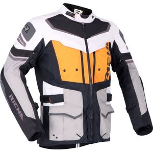 Richa - Infinity 2 Adventure - Motorjas - Oranje Grijs - Textiel