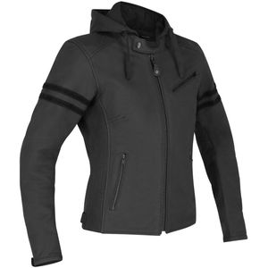Richa - Toulon Black Edition - Dames Leren Motorjas - Zwart