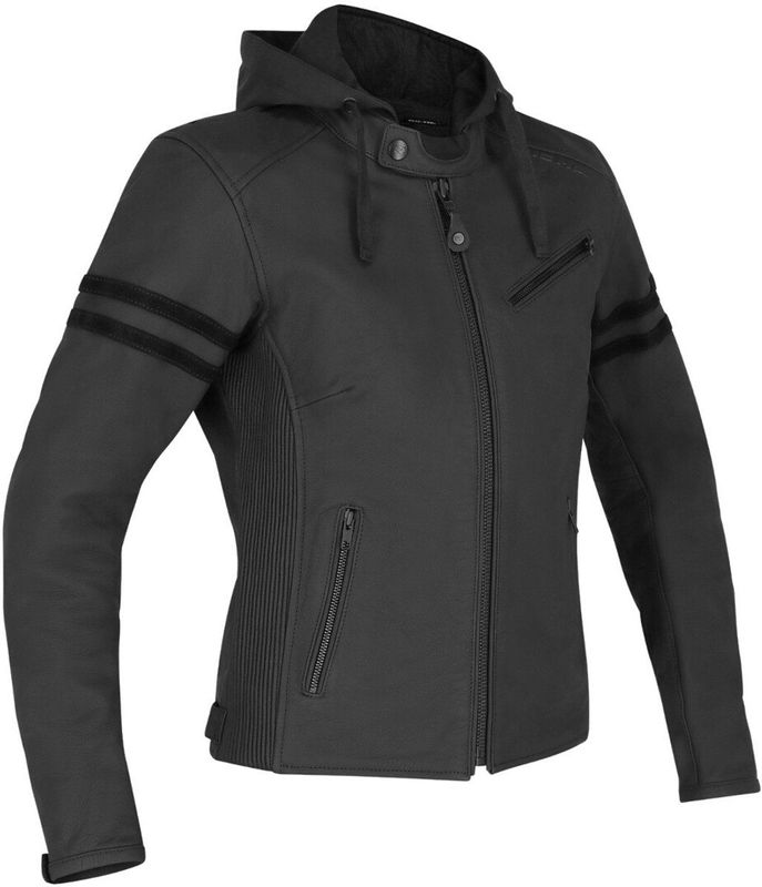 Richa - Toulon Black Edition - Dames Leren Motorjas - Zwart