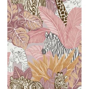 Jungle Behang - Kinderbehang - Vliesbehang - Dieren - Kinderkamer - Wandbekleding - Good Vibes