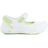 Safety Jogger - Nelie - Ballerina - Wit - Leder - ESD Bescherming