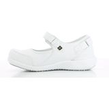 Safety Jogger - Nelie - Ballerina - Wit - Leder - ESD Bescherming
