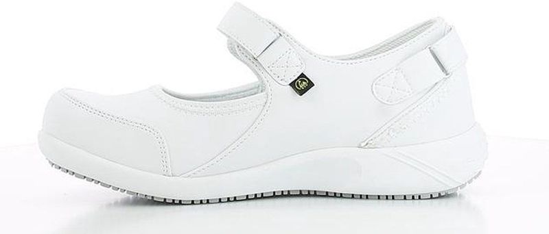Safety Jogger - Nelie - Ballerina - Wit - Leder - ESD Bescherming