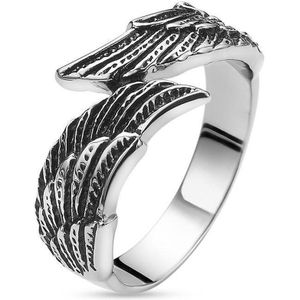 Twice As Nice ring in edelstaal, vleugels 60