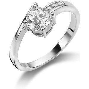 Twice As Nice Ring in zilver, steen 6 mm 62