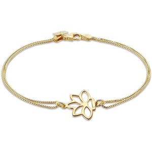 Twice As Nice Armband in 18kt verguld zilver, lotusbloem 19 cm