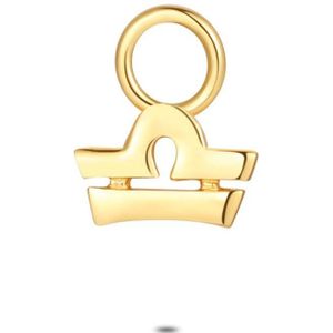 Twice As Nice Oorring hanger in 18kt verguld zilver, sterrenbeeld, weegschaal