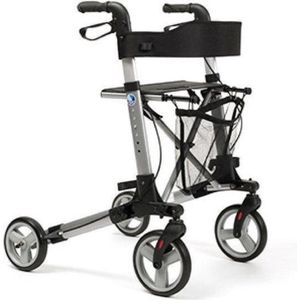 Vermeiren - Quadri Light - Rollator - Rood - Lichtgewicht - Dubbel Inklapbaar