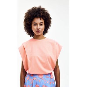 CKS - T-shirt - Zalm - 100% Katoen - Ronde Hals - Kapmouwen