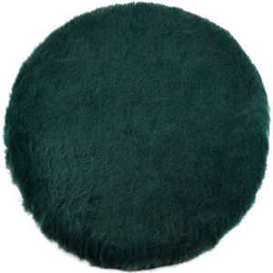 Decomat rond / onderzetter / imitatiebont / decoratie - Groen - ø 40 cm