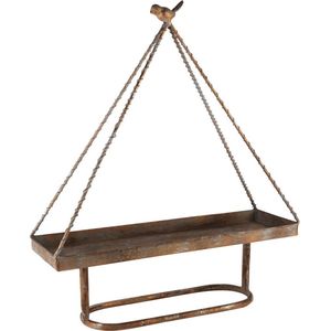 Tafelstuk / plantenhouder / bloempothouder - Bruin - 41 x 13 x 46 cm hoog.