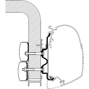 Thule Hymer C-Klasse adapter voor serie 5 (tot bouwjaar 2011) 4,5m