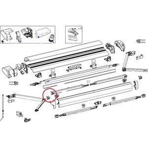 Thule 6300 Eindkap Tension Arm LH+RH