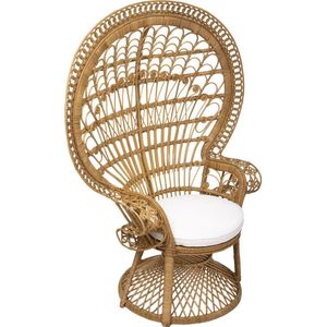 Peacock stoel Takta - Rotan stoel met kussen - Pauwstoel - H150 cm - Pauwelstoel