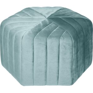 Atmosphera Seis Poef velvet - Jade - 52 x 48 x H30 cm