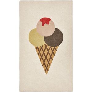 OYOY Tapijt / Vloerkleed Ice cream - 140 x 80 cm - Wol / Katoen - Multi