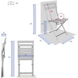 Hespéride Luxe bistrostoel - Greensboro Stoel - Granaatappel - 50x42x81cm