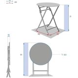 Hespéride Luxe Bistrotafel - Greensboro Tafel - Mosterd - 60x60x71cm