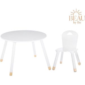 BEAU by Bo Kindertafel en Kinderstoel Wit