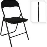 Klapstoel - Vouwstoel - 40x35cm - Voor binnen en buiten - Zwart