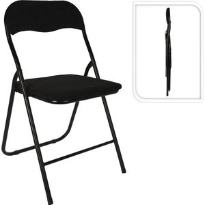 Vouwstoel - Klapstoel - Ribcord - Zwart - 40x35cm