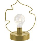 Cosy & Trendy Tafellamp - Blad - LED - Lichtkralen - H21cm - Goud