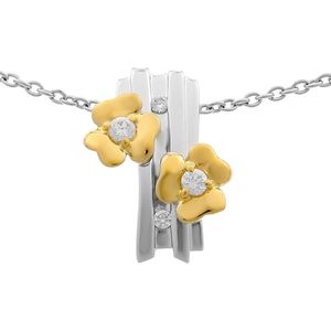 Orphelia - Dames Ketting met Hangertje - Zilver/Goud - 925 Sterling Zilver