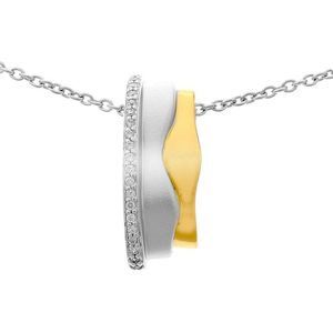 Orphelia - Dames Ketting met Hanger - Zilver/Goud - 925 Sterling Zilver