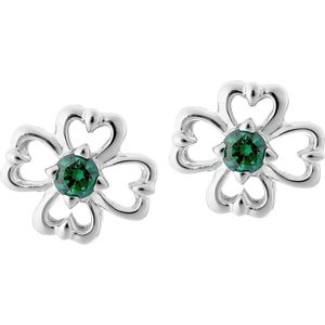 Orphelia Silver 925 Zo-7081 Earring Flower Zirc