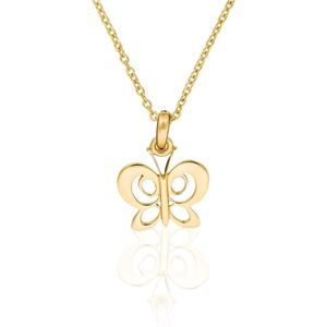Orphelia - Butterfly - Damesketting - Goud - 925 Sterling Zilver