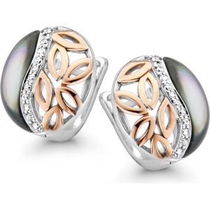 Orphelia - Unari - Oorbellen - Zilver/Rosé - 925 Sterling Zilver