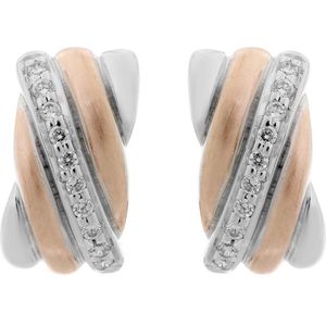 Orphelia - Joline - Oorbellen - Zilver/Roze - 925 Sterling Zilver