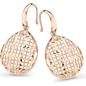 Orphelia - Zilver rosékleurig PVD Oorhangers - ZO-7191/RG - 3.2 cm