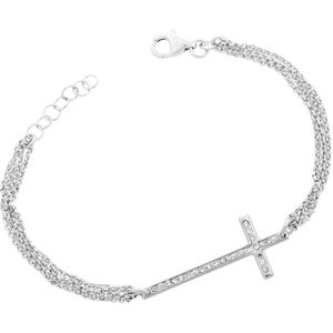 ORPHELIA - Echt Zilveren Armband - Rhodium - Cubic Zirconia
