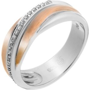 Orphelia - Zilver/Roze - Ring - 925 Sterling Zilver