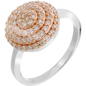 Orphelia - Vrouwenring - Zilver/Roze - 925 Sterling Zilver