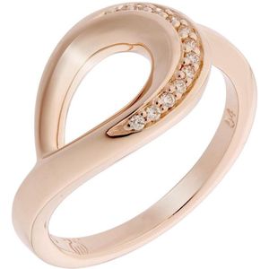 Orphelia ZR-7366/52 - Ring Curve - Zilver 925 Rosékleurig - Zirkonia - Maat 52