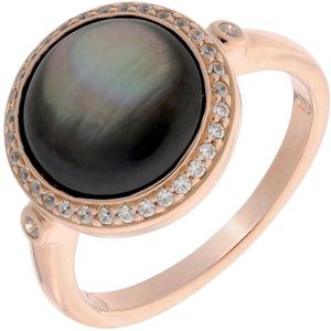 Orphelia ZR-7367/58 - Ring Round - Zilver 925 Rosékleurig - Zirkonia / Parelmoer - Maat 58