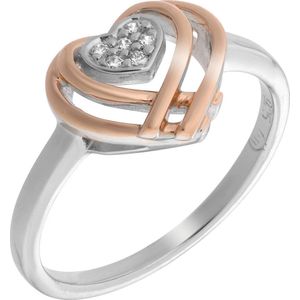 Orphelia - Vrouwen Ring - Zilver/Rosé - 925 Sterling Zilver