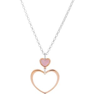 Orphelia - Mada - Dames Ketting - Zilver/Roze - 925 Sterling Zilver